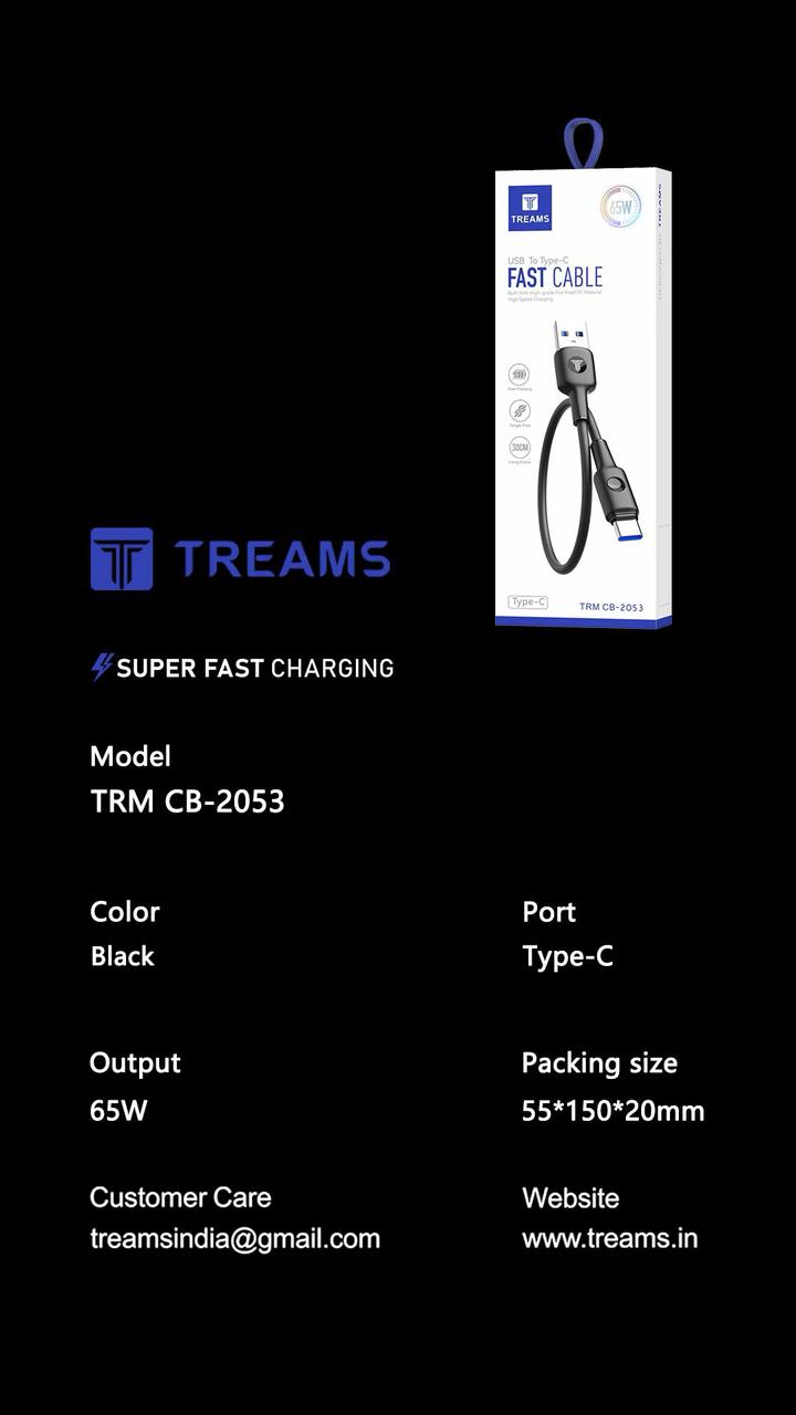 Treams TRM CB-2053 USB to Type-C Data Cable