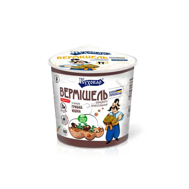 Nudle o smaku zupy grzubowej łagodna “Kuhovar” 80g