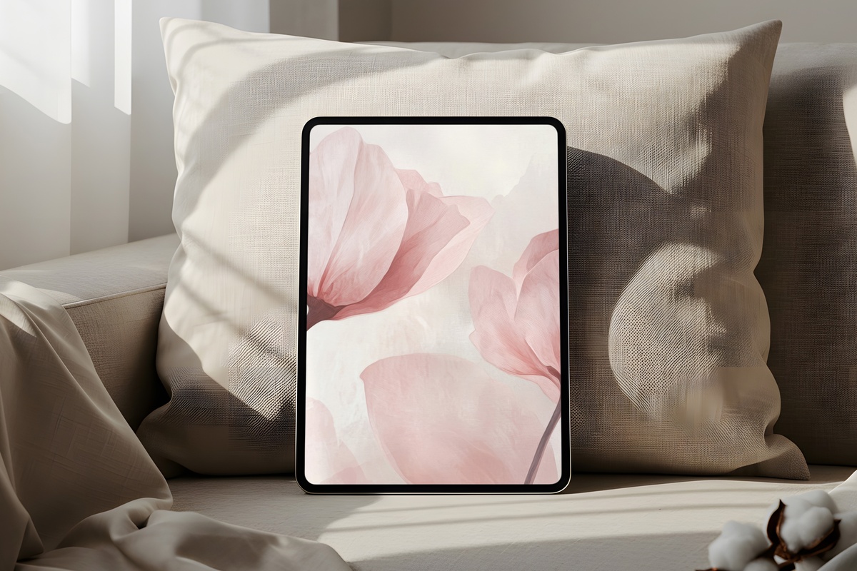 Blush Floral Modernion modern iPad wallpaper