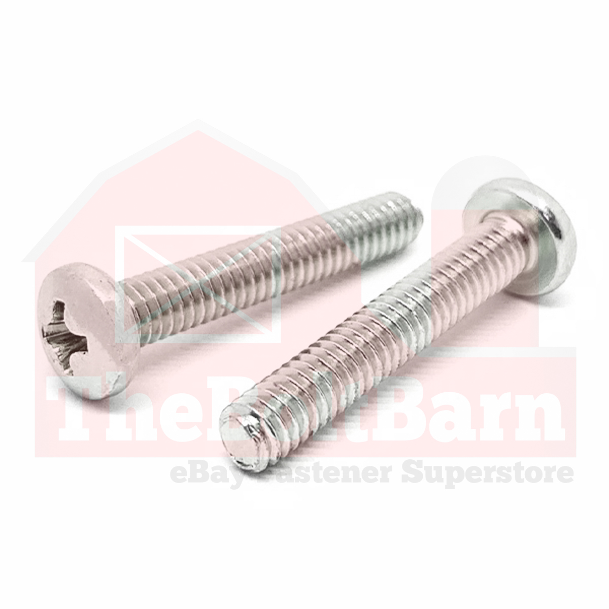 Tornillos de máquina Phillips con cabeza de cacerola de acero inoxidable #10-24 316 (elige longitud y cantidad) - Imagen 2 de 8