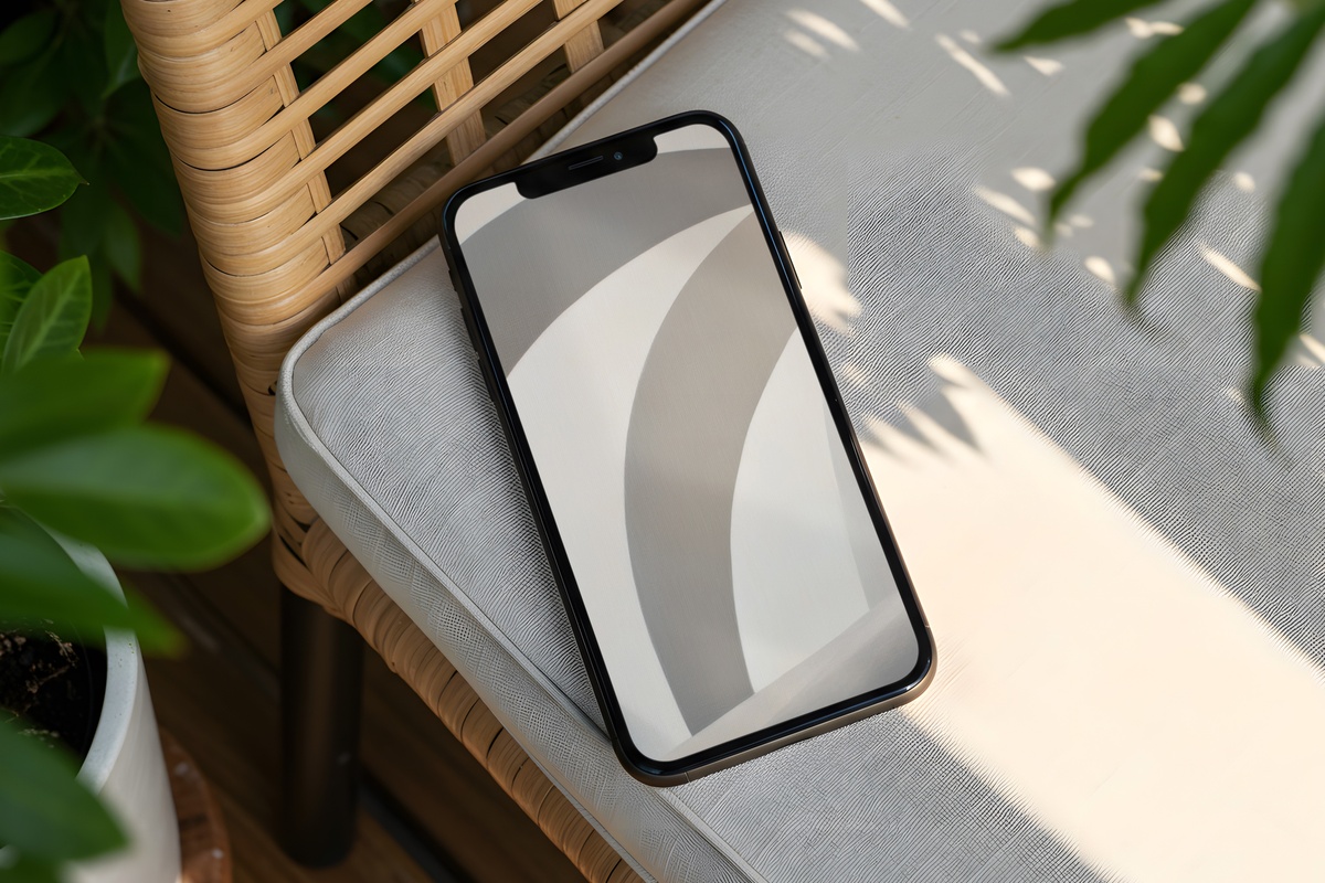 Elegant Shadow Arches Serenade Neutral iPhone Wallpaper