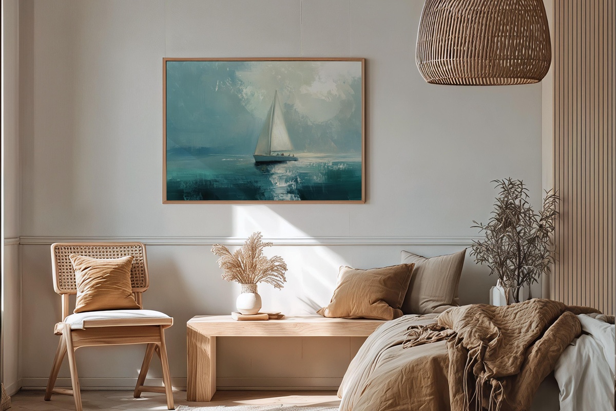 Turquoise Dreams Sailboat Summer Printable Wall Art