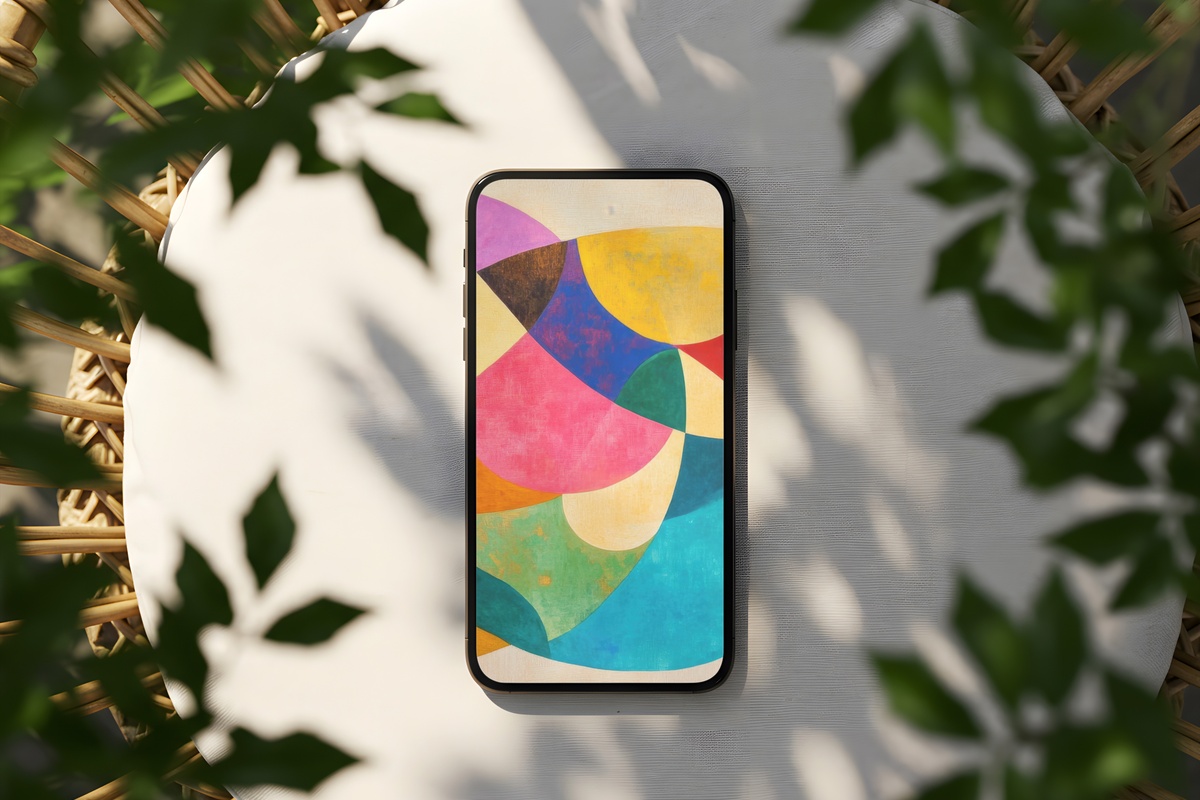 Bold Form Serenity Abstract iPhone Wallpaper