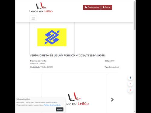 Venda Direta BB Leilão Público Nº 2024/712554V(9055)