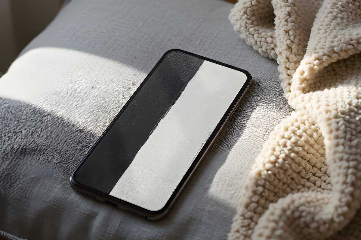 Striped Monochrome Drama neutral iPhone wallpaper with high-contrast black and white vertical stripes