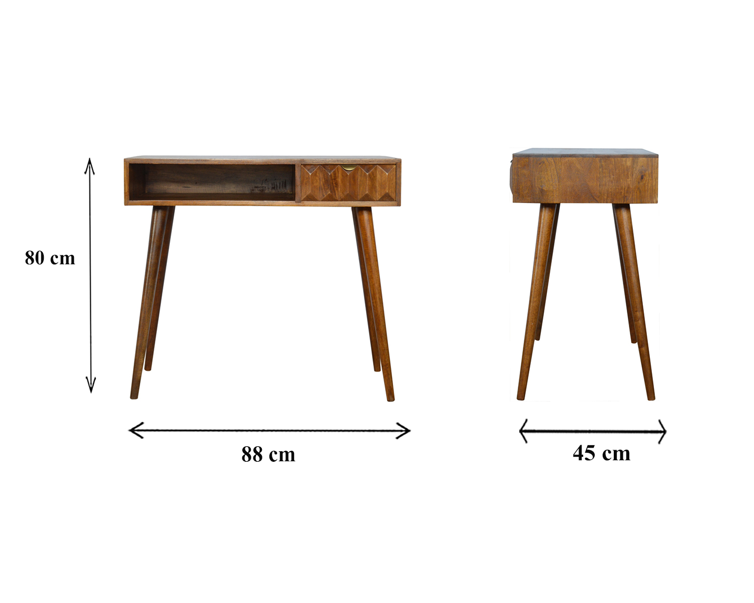 Size chart for Chestnut Prism Writing Desk