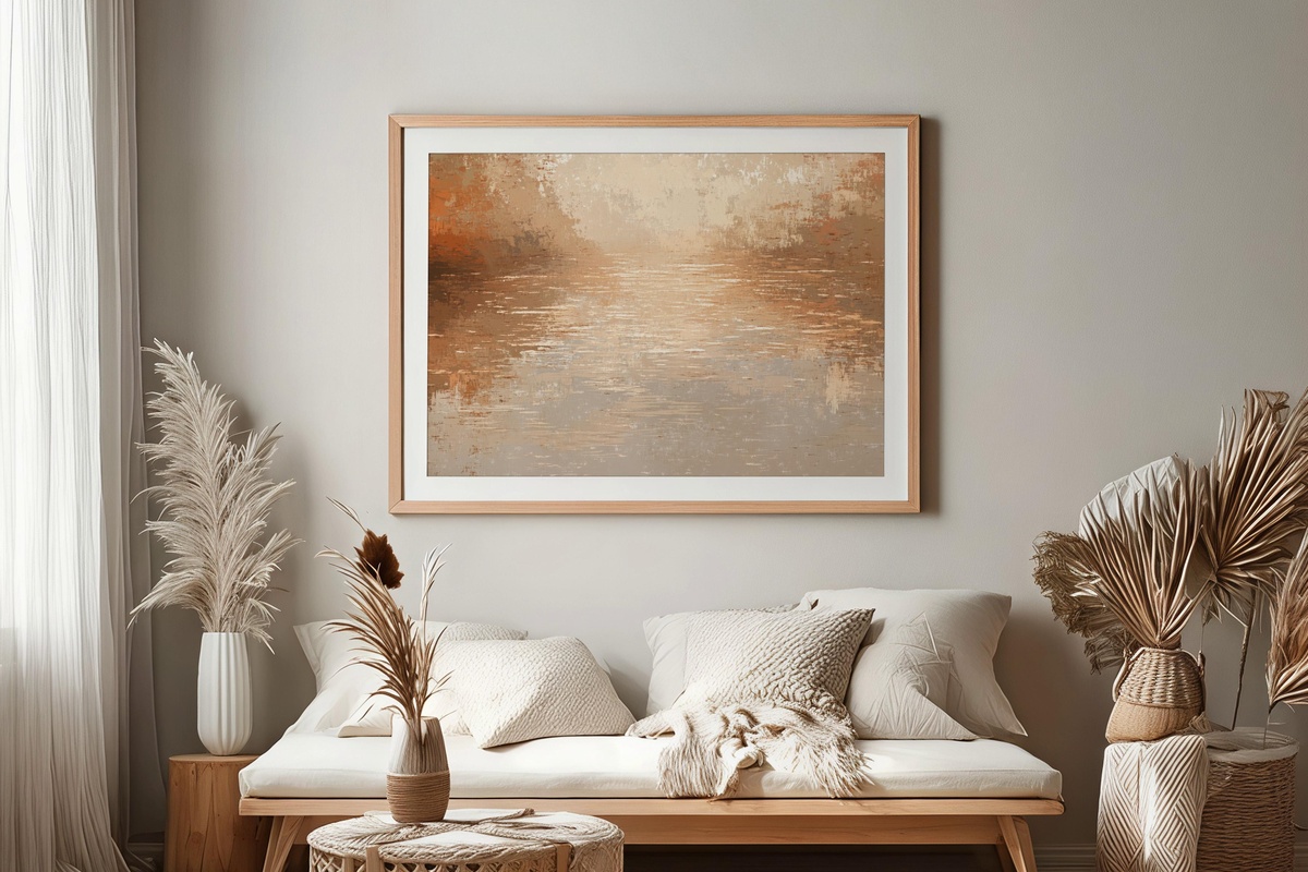 Autumn Lake's Mirror Calm Vintage Printable Wall Art