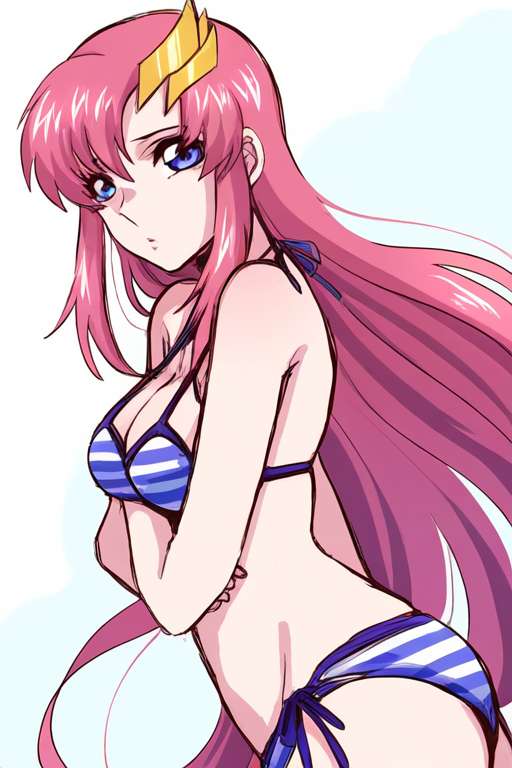 ラクス・クラインのAIエロエロ落書きもの2 by 催●スマホの淫魔 with breasts, pink hair, diva, bunny girl, Lacus Clyne, Mobile Suit Gundam Seed