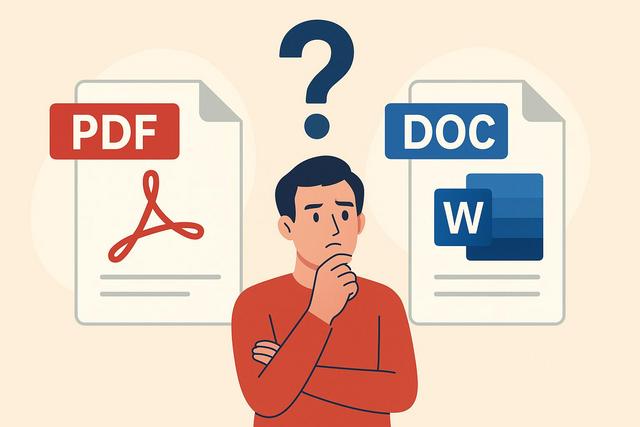 Difference between PDF and DOC: which one to choose?