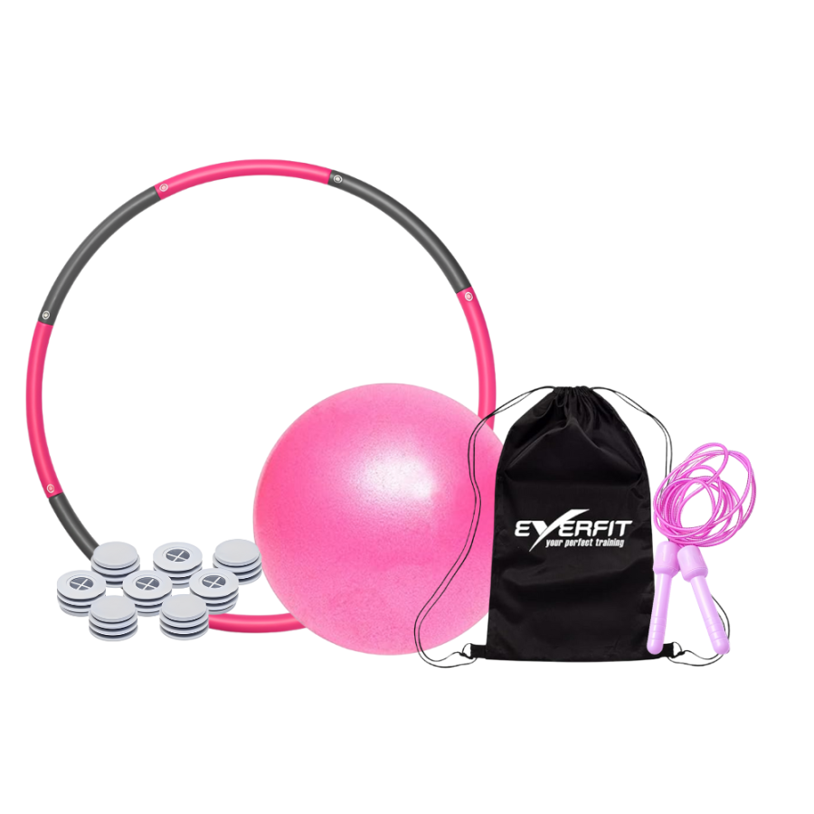 Kit de pilates aro, pelota, soga y maletín