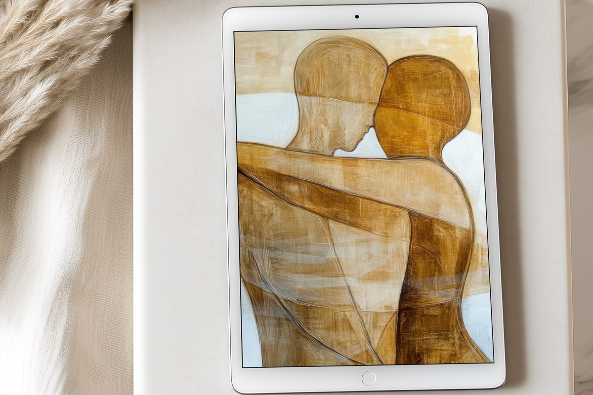 Dusky Horizon Tranquility Abstract iPad Wallpaper