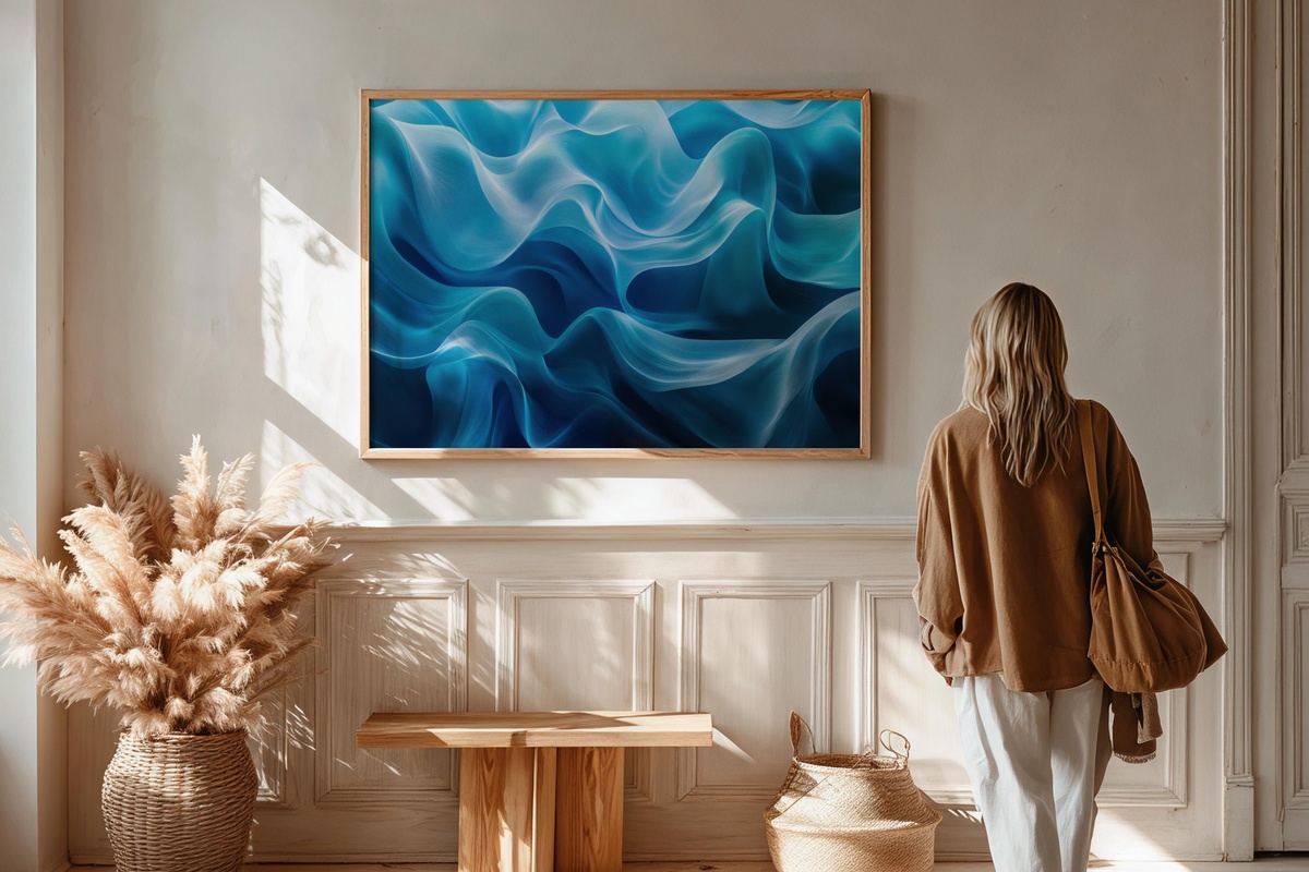 Tranquil Water Elegance Abstract Printable Wall Art