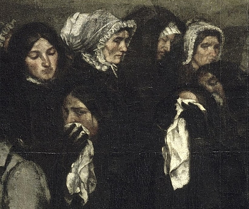 Enterrement à Ornans (détail de deux femmes)