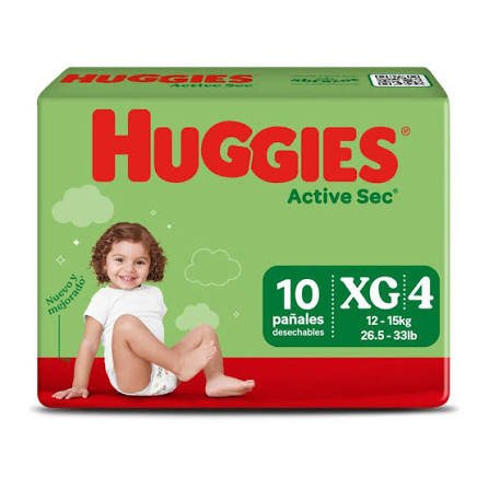 Huggies  Xg Paquete X10 Unid