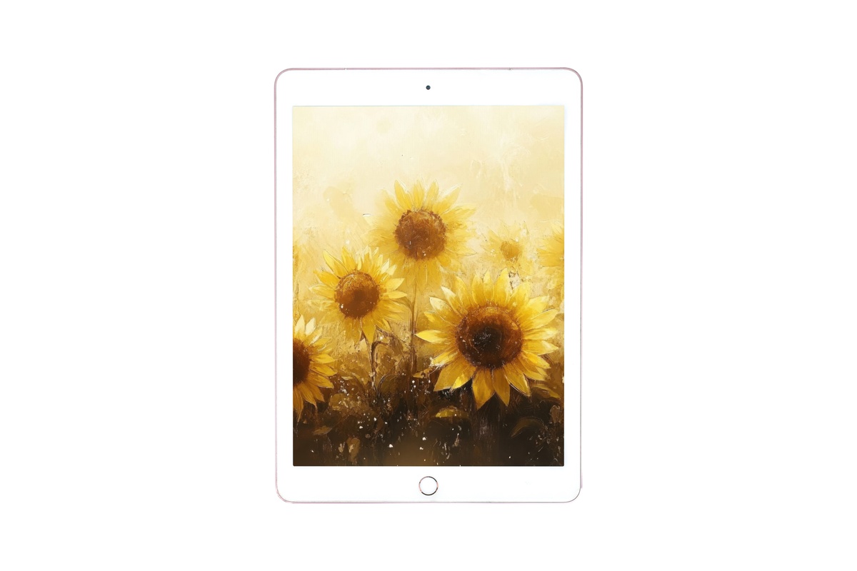 Radiant Sunflower Whispers Summer iPad Wallpaper