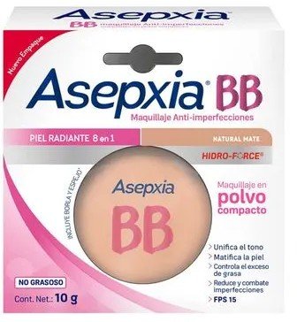 Asepxia Bb  Polvo Compacto  Natural  10 G Cjax1