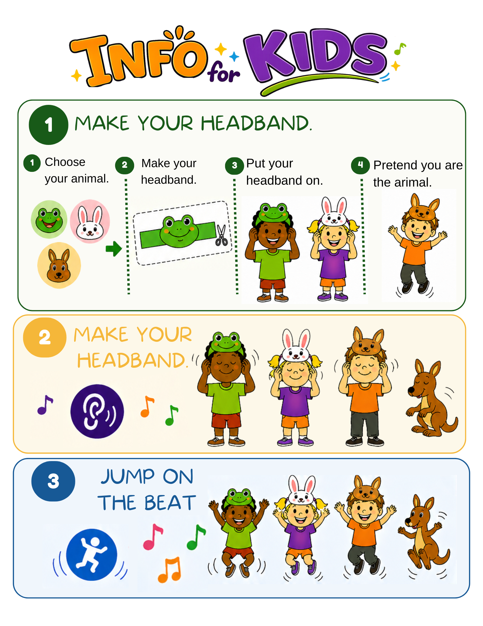 Jumping Animals workbook page 2