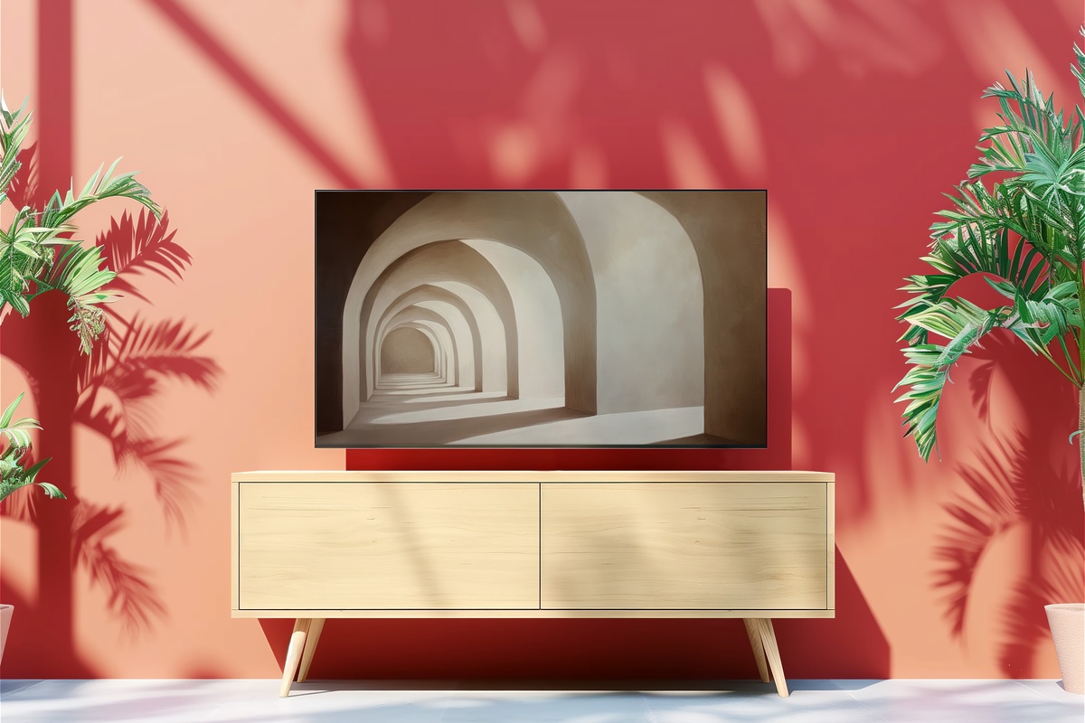 Candlelit Angel in Serenity Frame TV Art