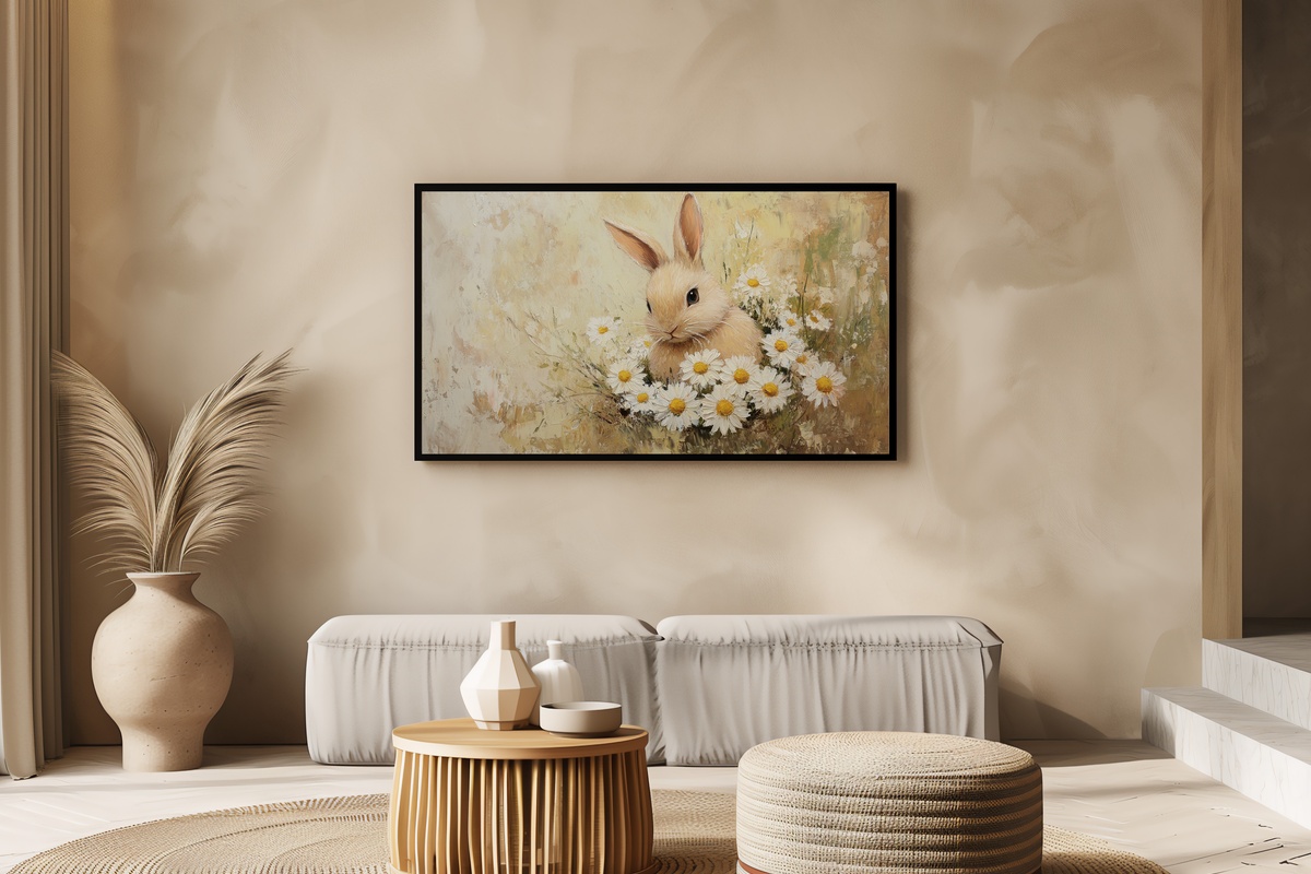 Earthy Landscape Symphony landscape Frame TV art with earth tone panorama