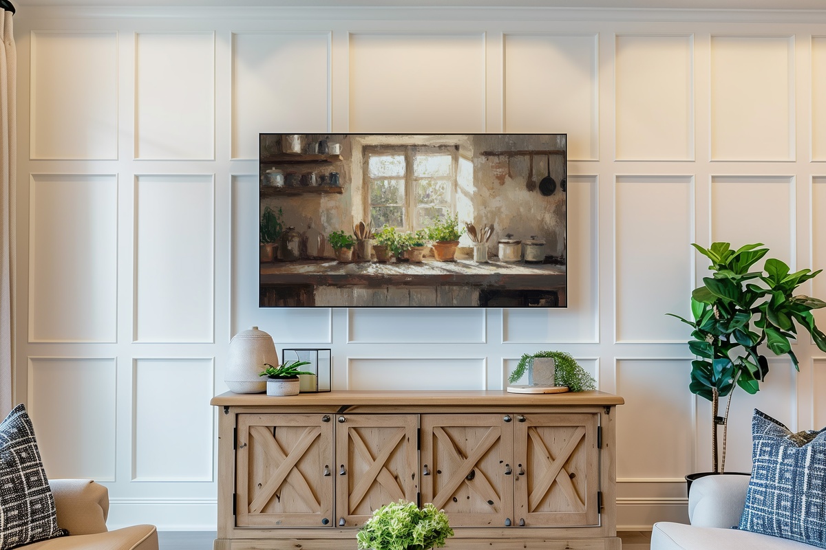 Impressionist Herb Farmhouse Frame TV Art
