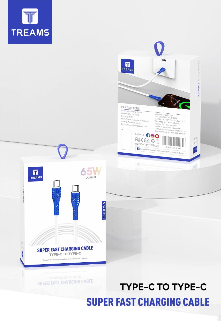 Treams TRM CB-2072 Type-C to Type-C Data Cable