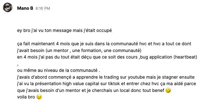 Témoignage de Mano B