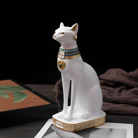 Figura decorativa gato egipcio, 23cm