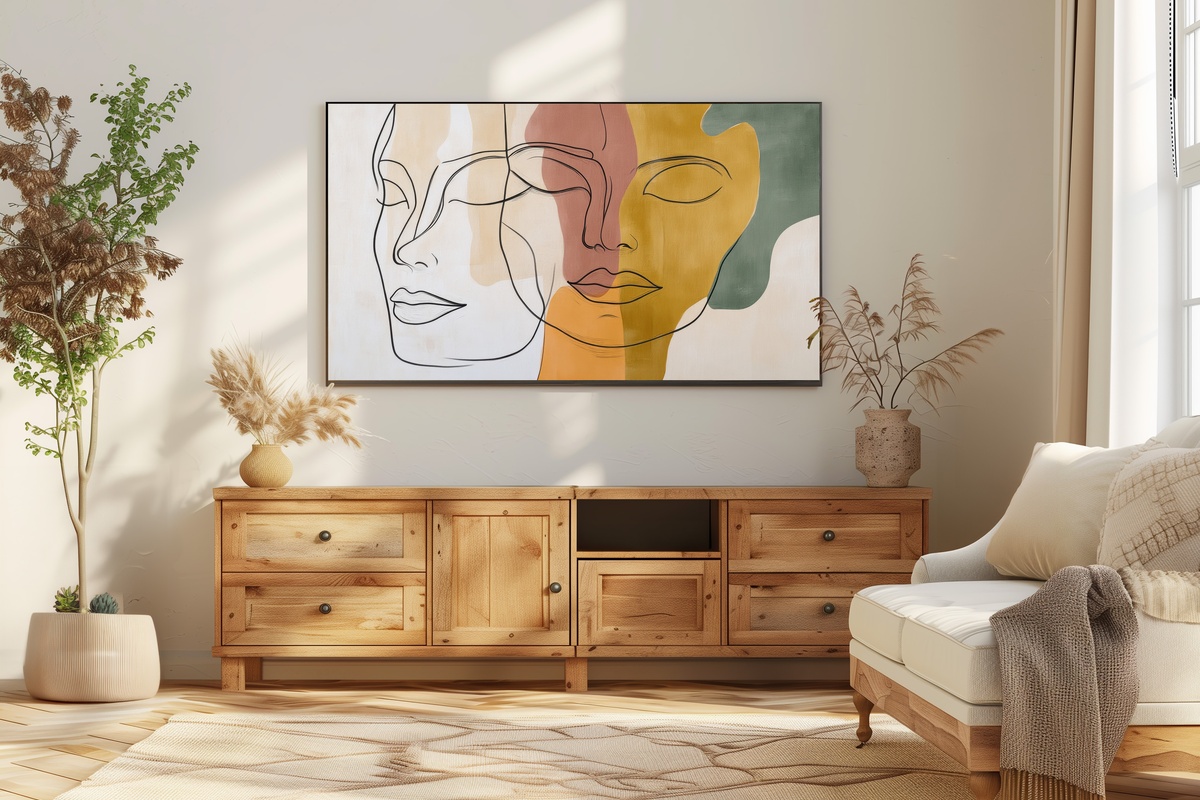 Angular Animal Symmetry Frame TV Art