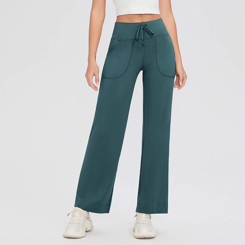 Lavisa - High Waist Wide Leg Trousers for Women - Flowy Relaxed Fit Pants