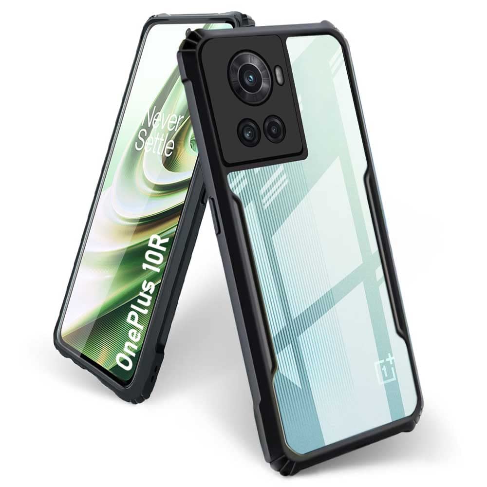 OnePlus Ace - Black Border - Transparent Back iPaky Mobile Back Cover Case