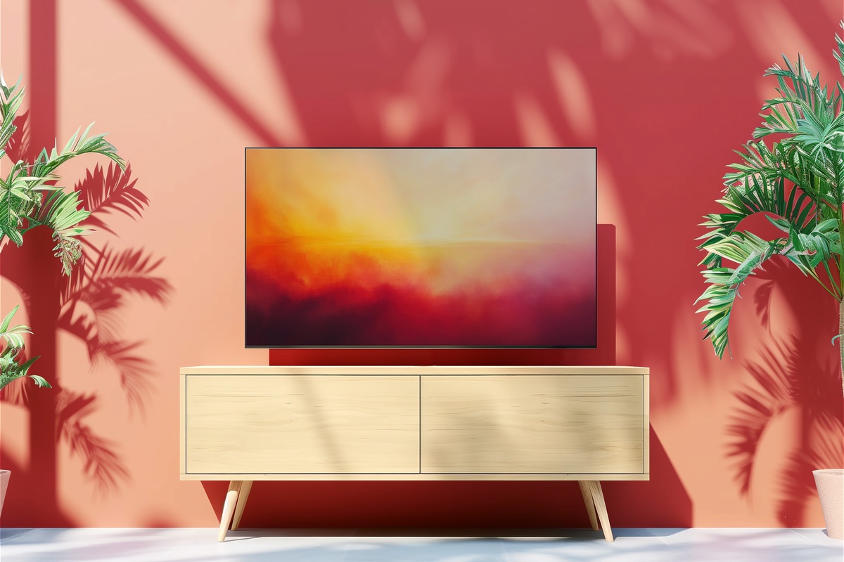 Dusky Horizon Tranquility Abstract Frame TV Art
