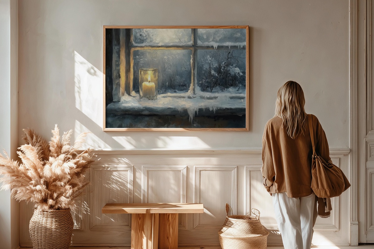Cozy Winter Evenings Glow Printable Wall Art by Gallery Flair
