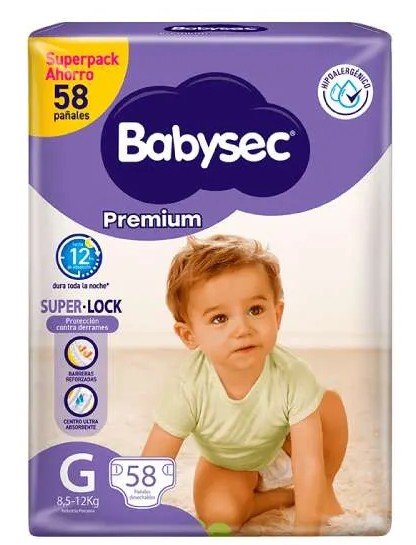 Babysec Premiun G Sin Bol Pq X 58
