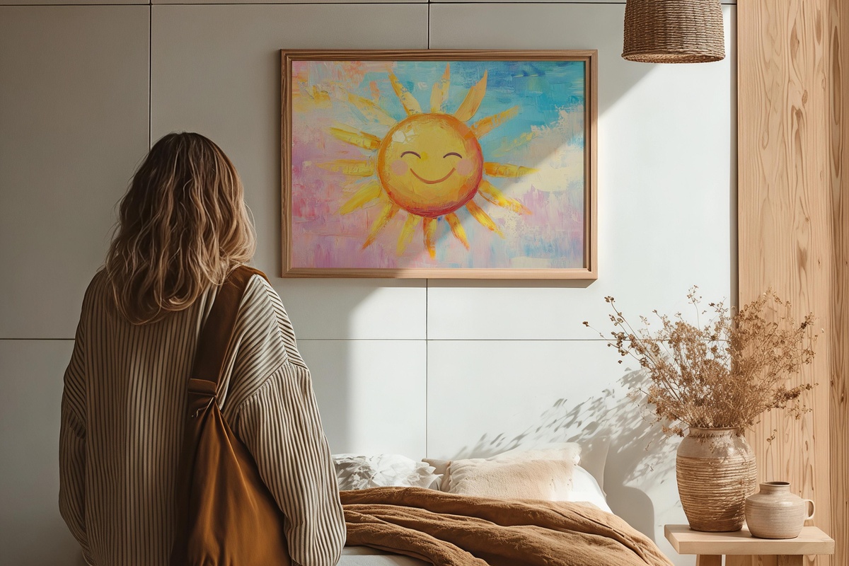 Blissful Sunshine Nursery Visions Printable Wall Art with cheerful sunshine artwork