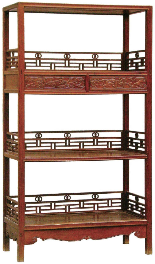 Huanghuali (Fragrant Rosewood) Bookshelf. Late Ming dynasty. Shanghai Museum.