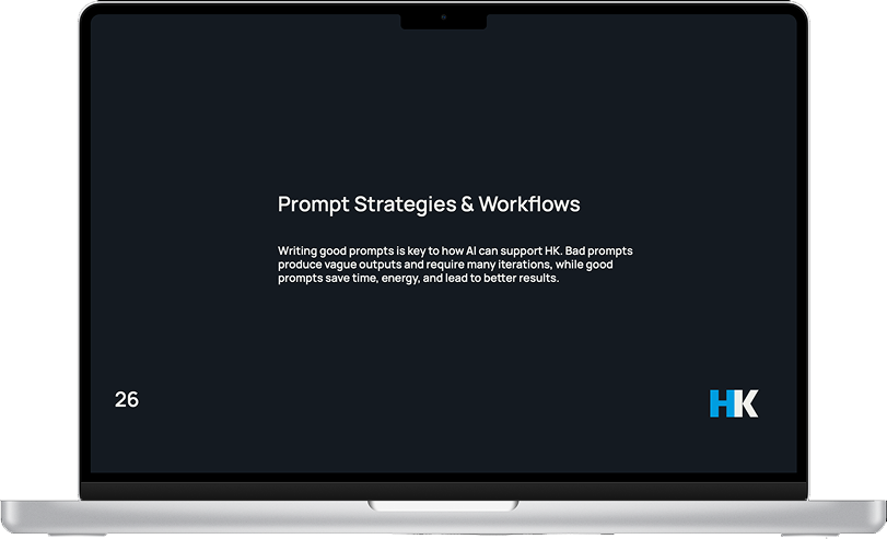 AI Playbook for HK Sydjylland final design displayed on laptop mockup