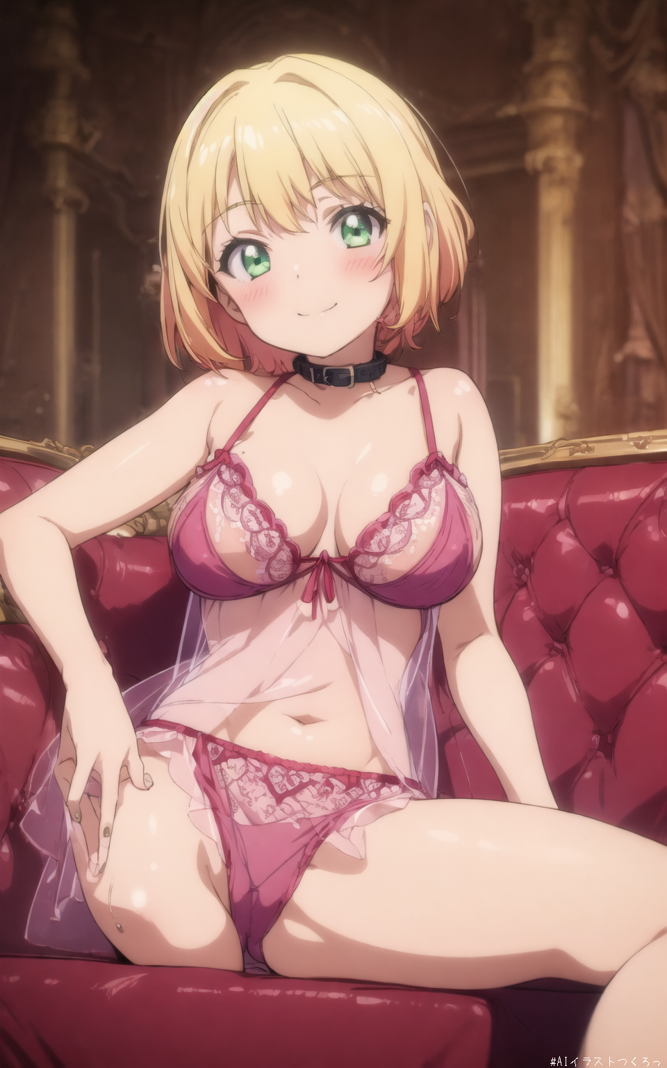 金髪ボブちゃん えっちな下着シリーズ by ぽんぽよ with blonde, babydoll, lingerie, lingerie, original