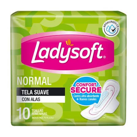 Ladysoft Normal Alas Tela Bol/10 Und