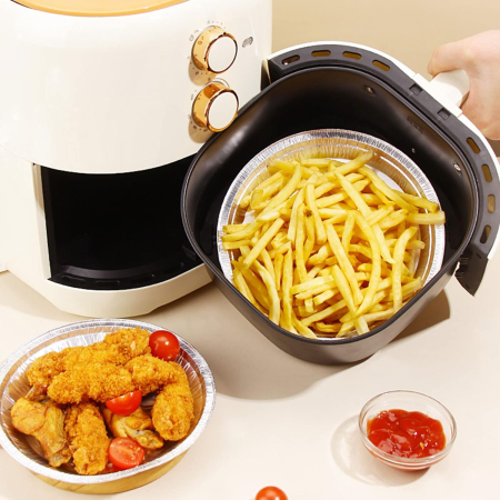 Set de bandejas para air fryer 10 piezas, aluminio, 20cm