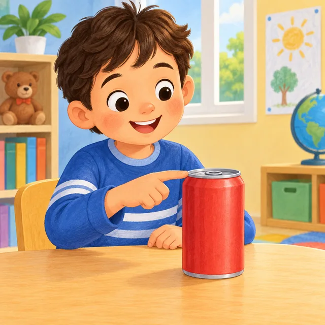 Scene: The can is a cylinder.