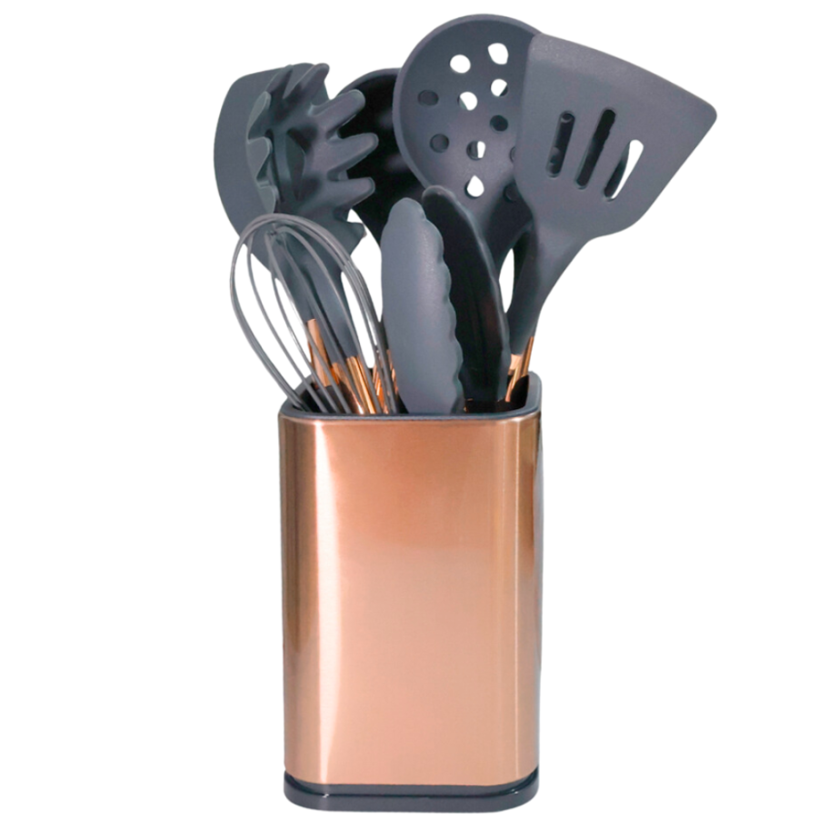 Set de utensilios de cocina silicona, 9 piezas