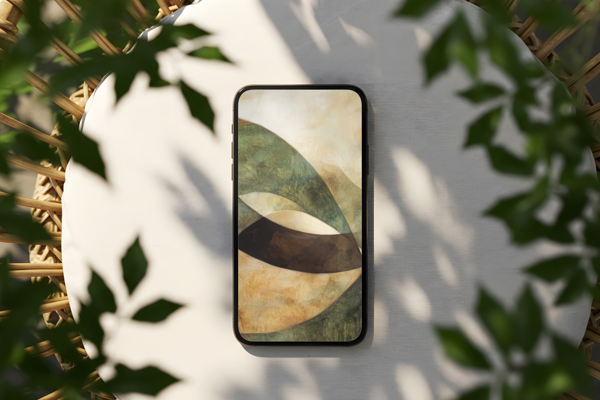Nature's Earthy Rhythm Modern iPhone Wallpaper