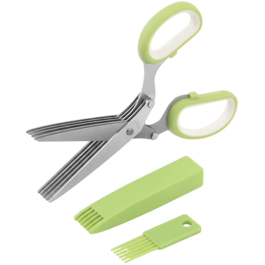 Tijera multicorte acero inox, 5 cuchillas