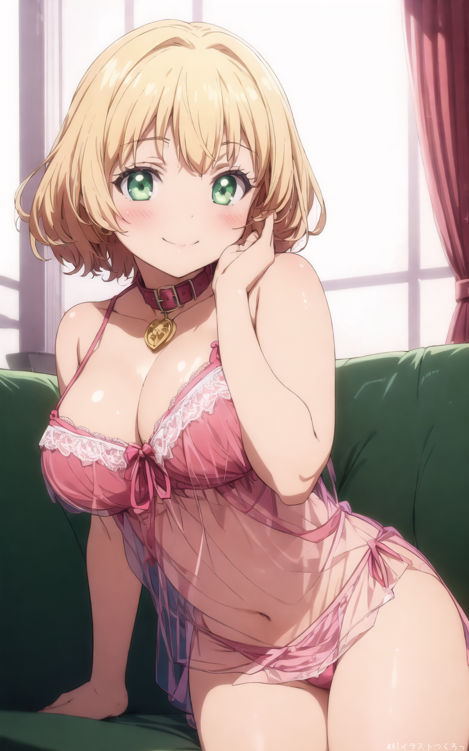 金髪ボブちゃん えっちな下着シリーズ by ぽんぽよ with blonde, babydoll, lingerie, lingerie, original