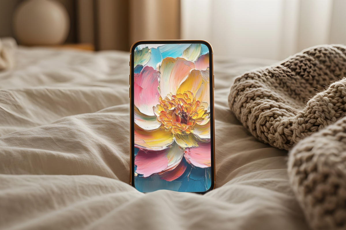 Textured Peony Whispers iPhone Wallpaper - coral turquoise peony floral lock screen