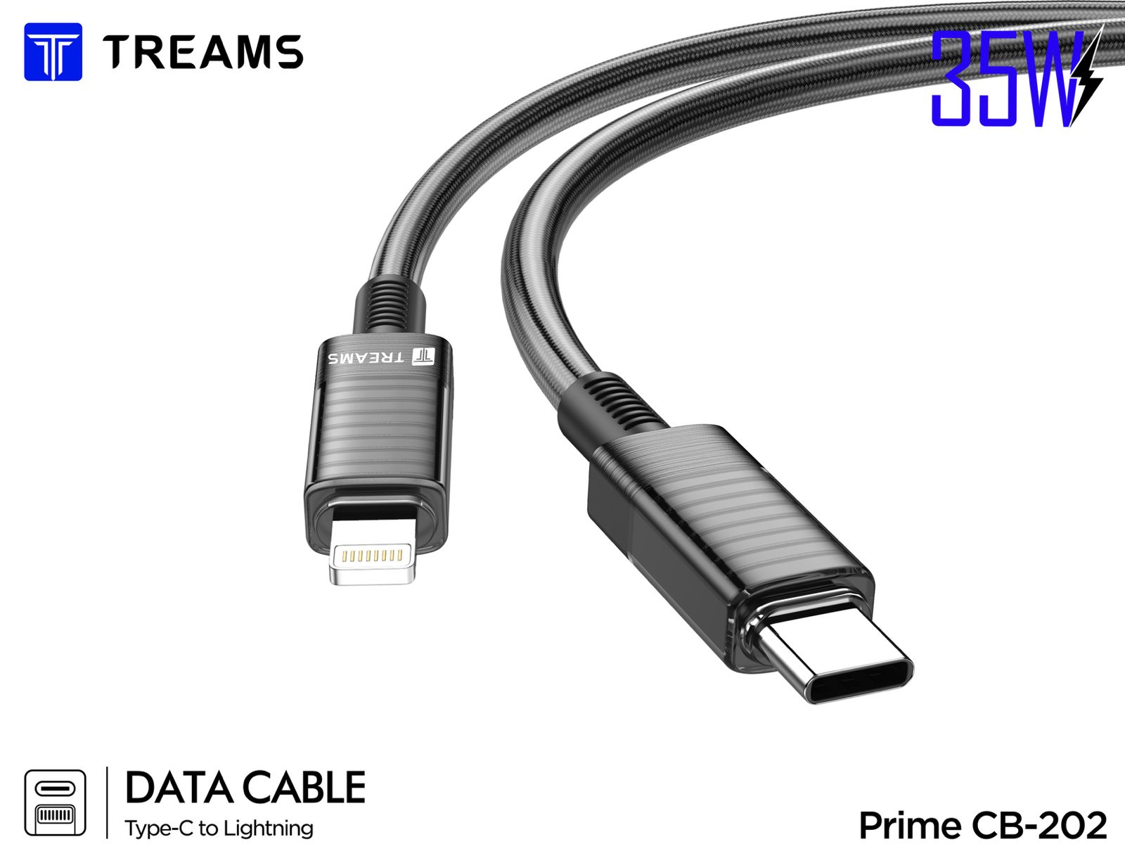 Treams Data Cable Prime CB202 35W Type C to lightning /Apple Pin