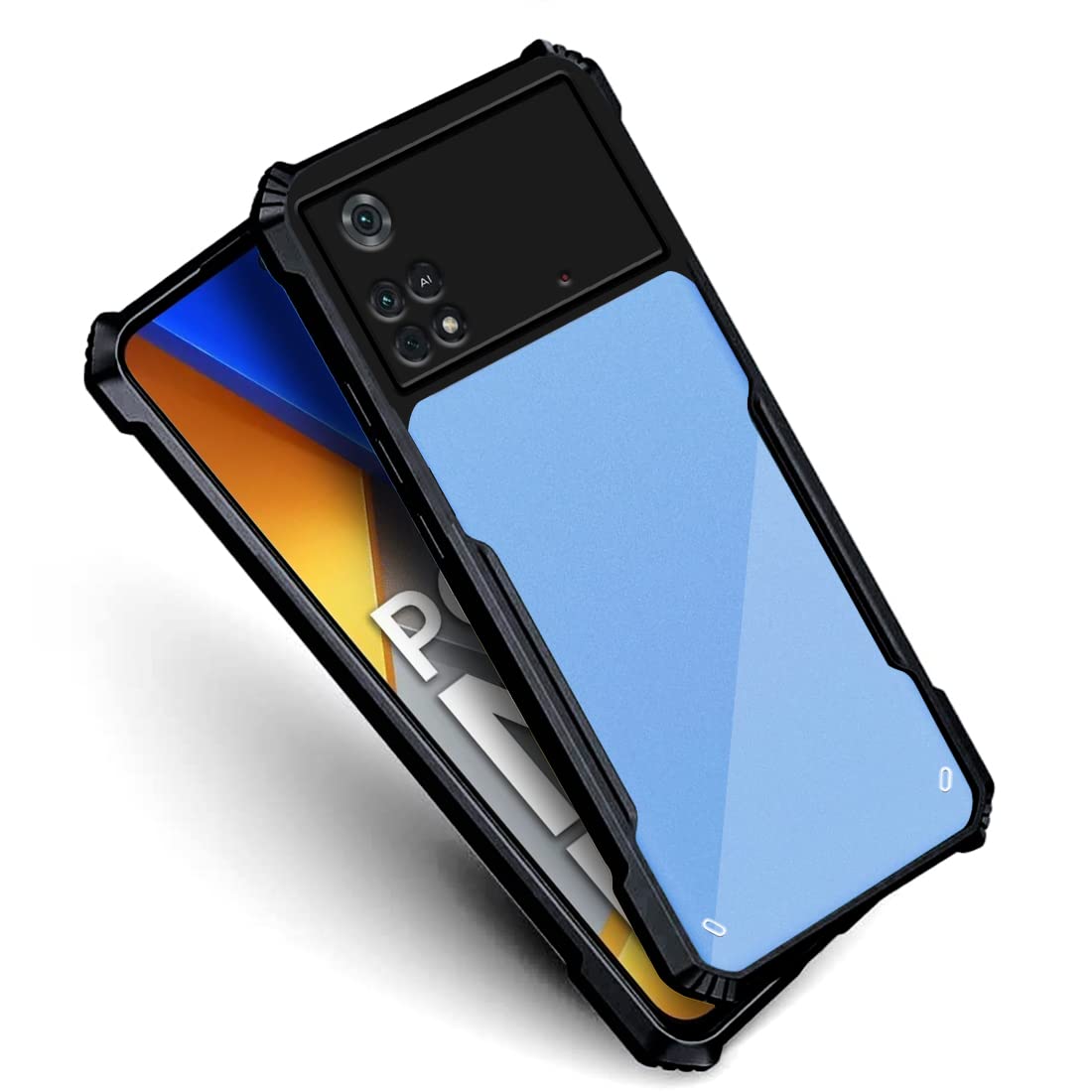 Black Border - Transparent Back iPaky Mobile Back Cover Case
