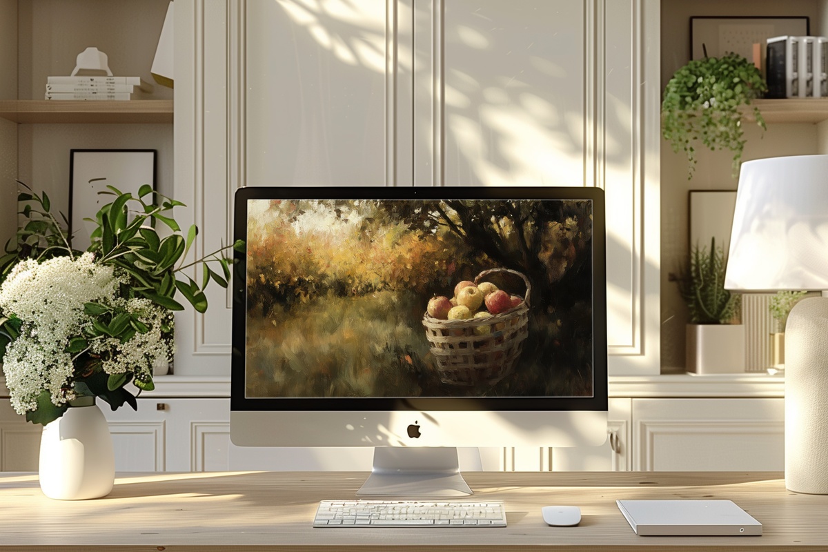 Orchard Apple Harvest Fall Desktop Wallpaper