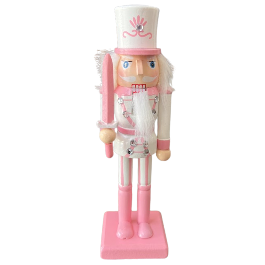 Cascanueces madera, rosado, 25cm
