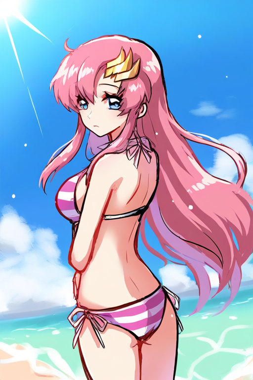ラクス・クラインのAIエロエロ落書きもの2 by 催●スマホの淫魔 with breasts, pink hair, diva, bunny girl, Lacus Clyne, Mobile Suit Gundam Seed